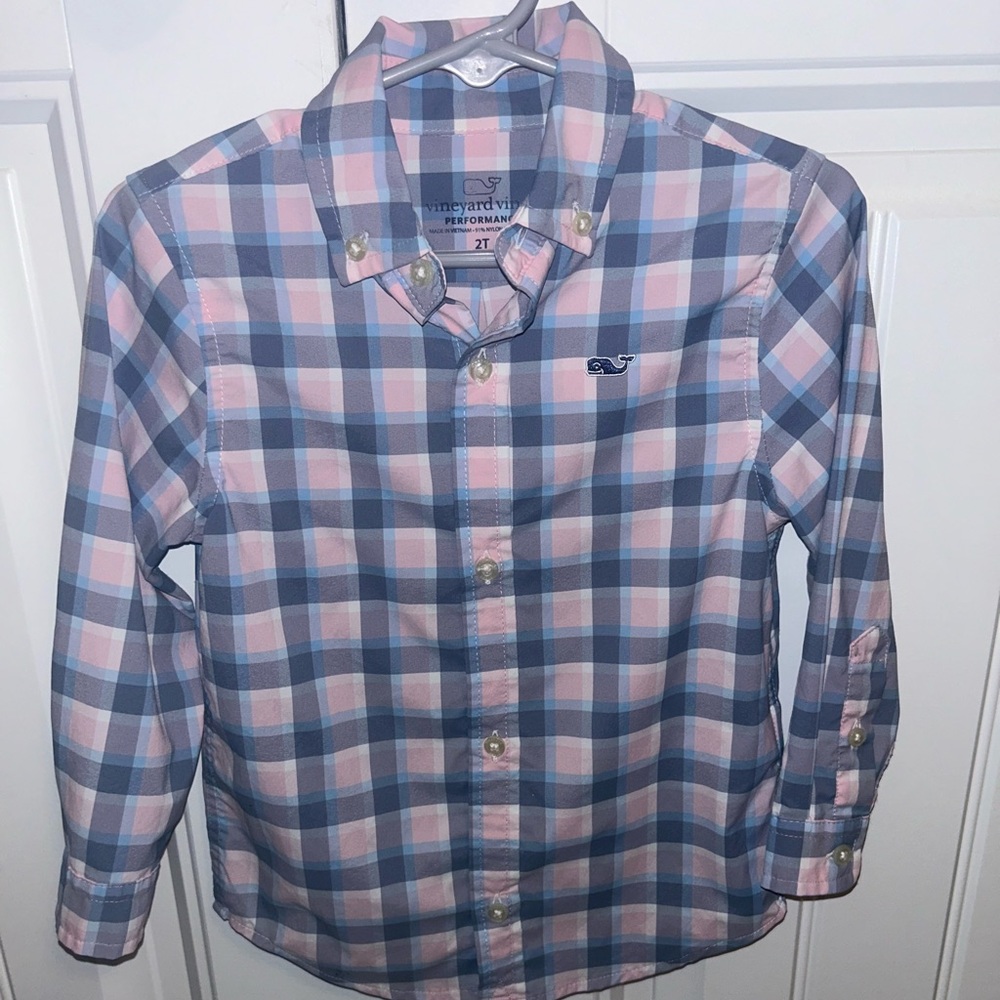 Vineyard Vines toddler boys performance long sleeve button down - 2T